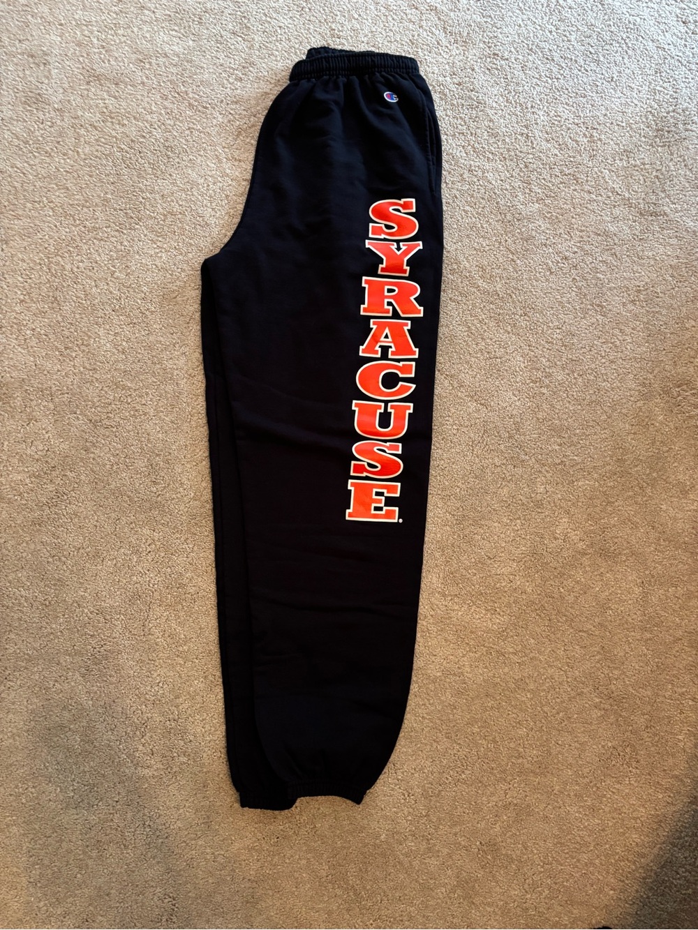 Champion Navy Syracuse Sweatpants with Orange Logo